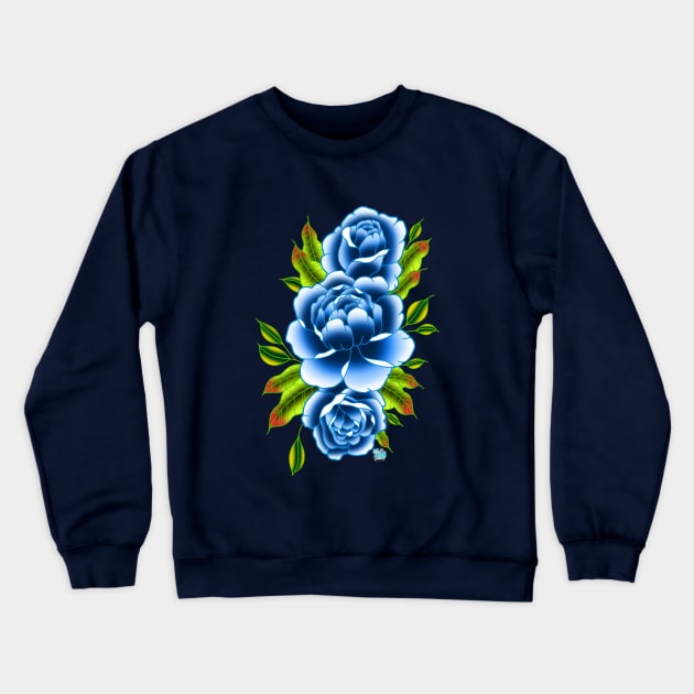 Blue Crewneck Sweatshirt by ColorMix Studios